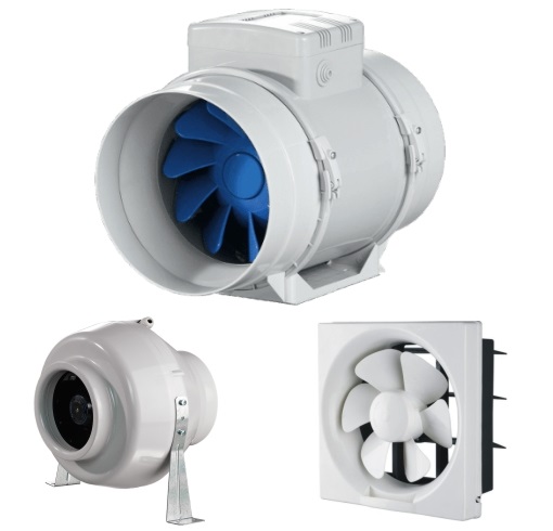 FANS, EXHAUST FANS, VENTILATION
